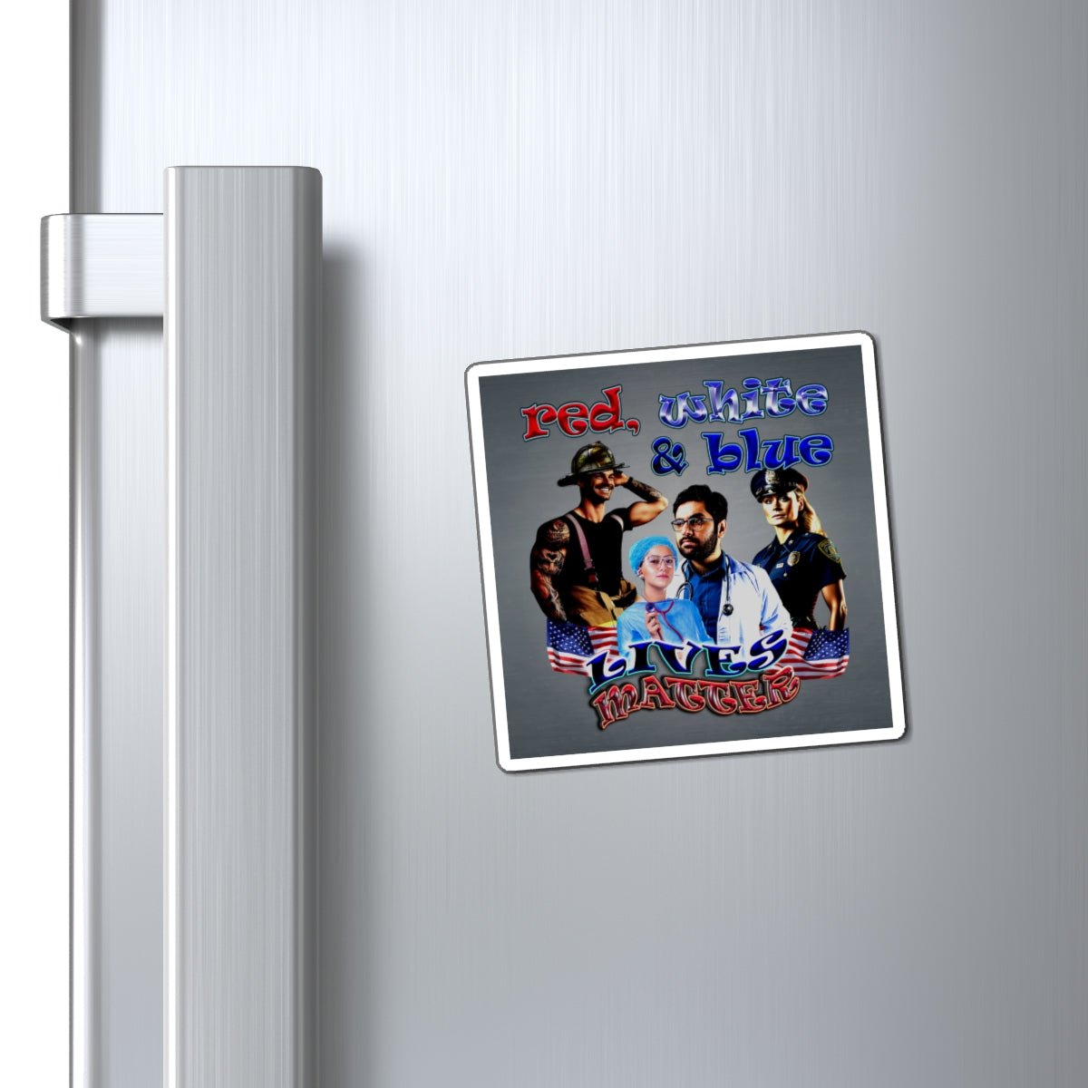 rw&b lives matter - Magnets - (grey-light grey)