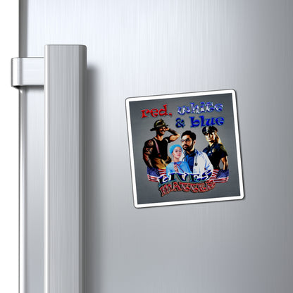 rw&b lives matter - Magnets - (grey-light grey)