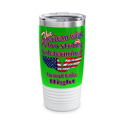 american wing - Ringneck Tumbler, 20oz (logo green)