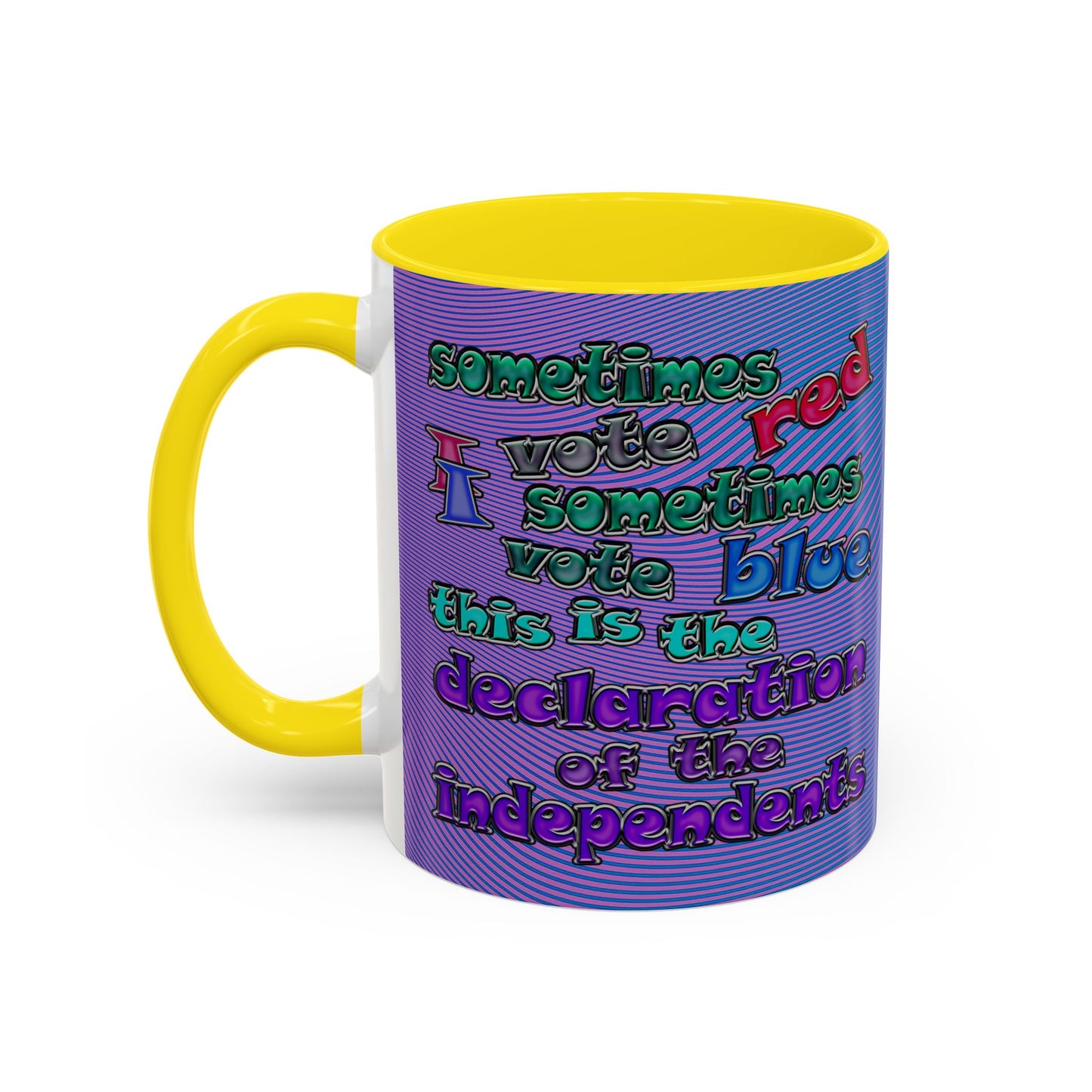 declaration of the independents - Accent Mug (light blue-purple wave)