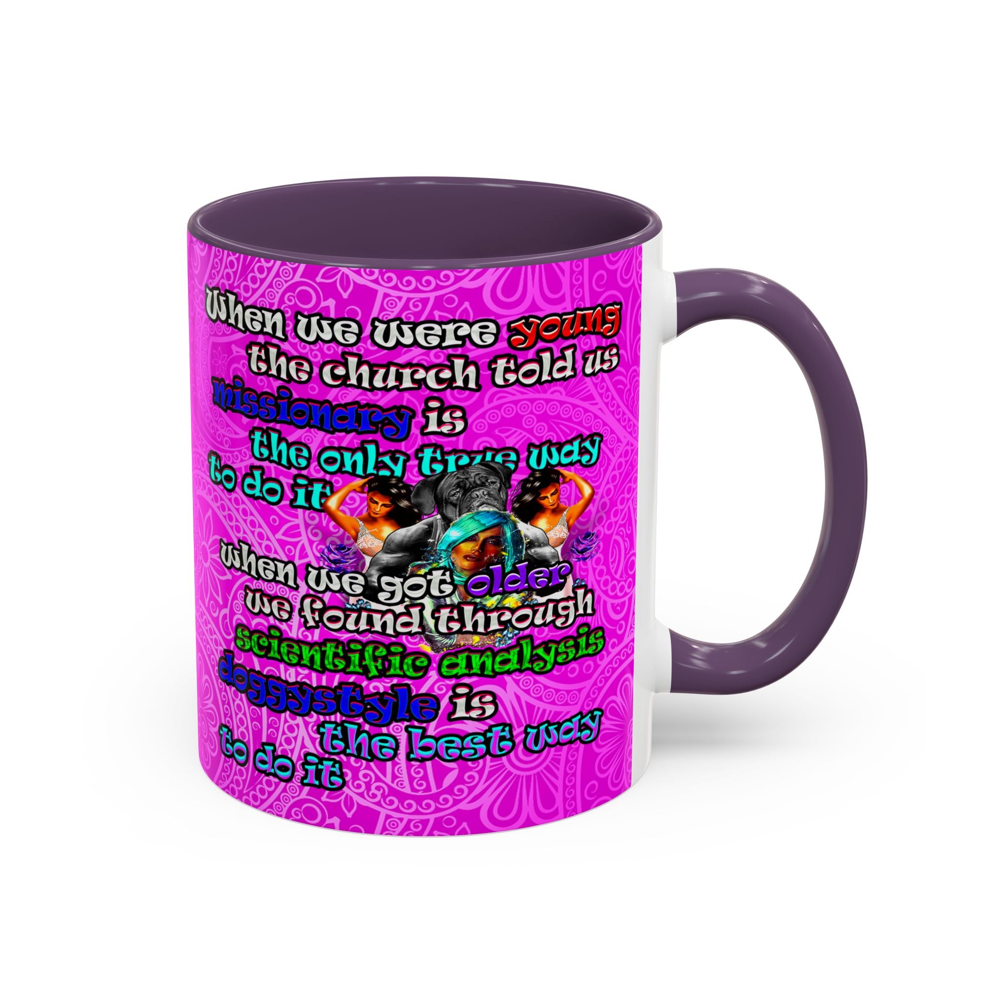 doggystyle - Accent Mug (pink swirl)