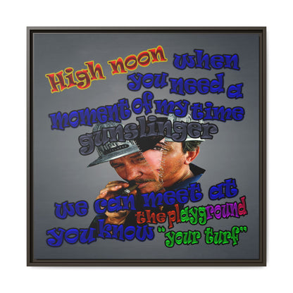 high noon - framed canvas art (grey-light grey)