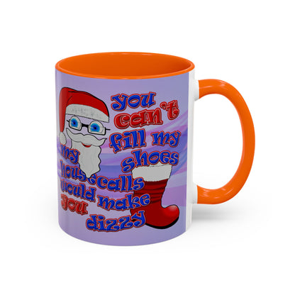 santa's shoes - Accent Mug (light blue-pink wave)