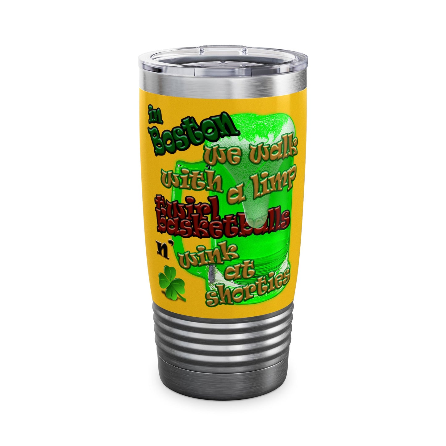 celtics logo - Ringneck Tumbler, 20oz (yellow)