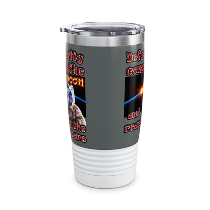 defy conquer reach - Ringneck Tumbler, 20oz (dark grey)