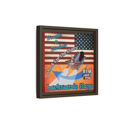 shoot for the stars - framed canvas art (burnt orange)