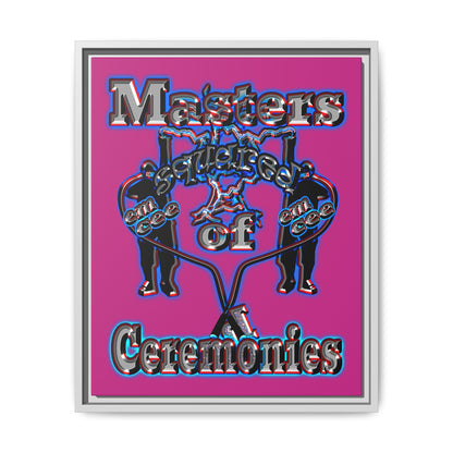 em cee squared - framed canvas art (pink)