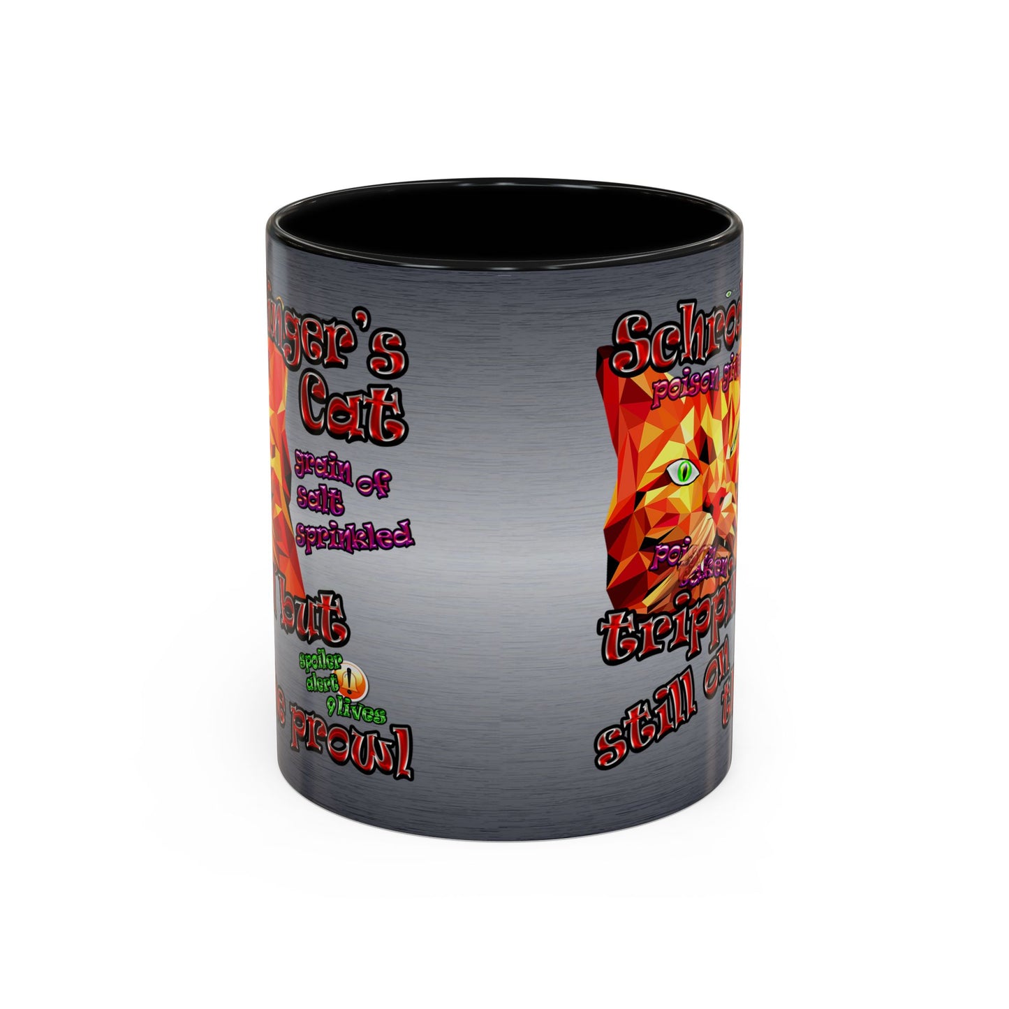 schrodinger's cat - Accent Mug (brushed nickel)
