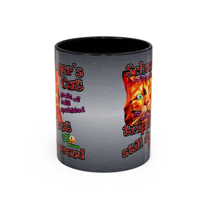 schrodinger's cat - Accent Mug (brushed nickel)