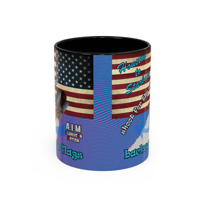 shoot for the stars - Accent Mug (light blue-purple wave)