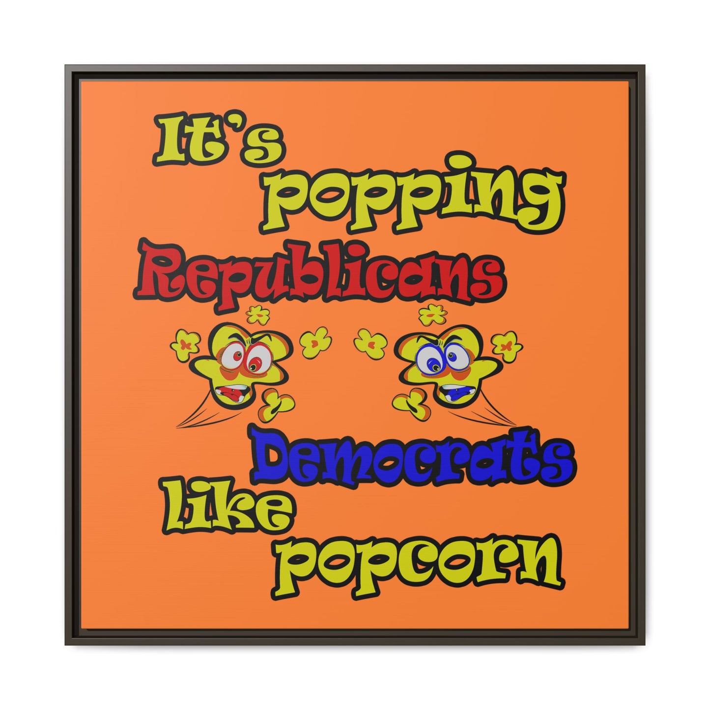 popping like popcorn - framed canvas art (crusta)