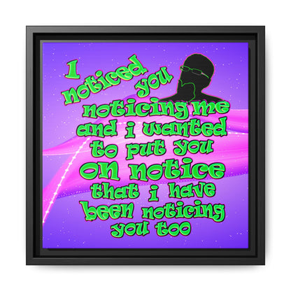 noticed you noticing - framed canvas art (purple-pink wave)