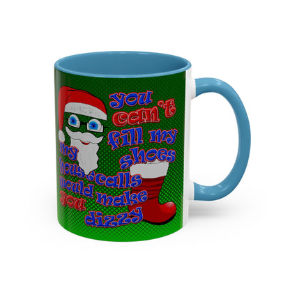 santa's shoes - Accent Mug (logo green)