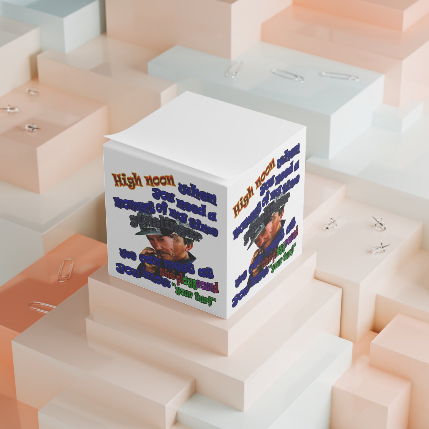 high noon - note cube (white)
