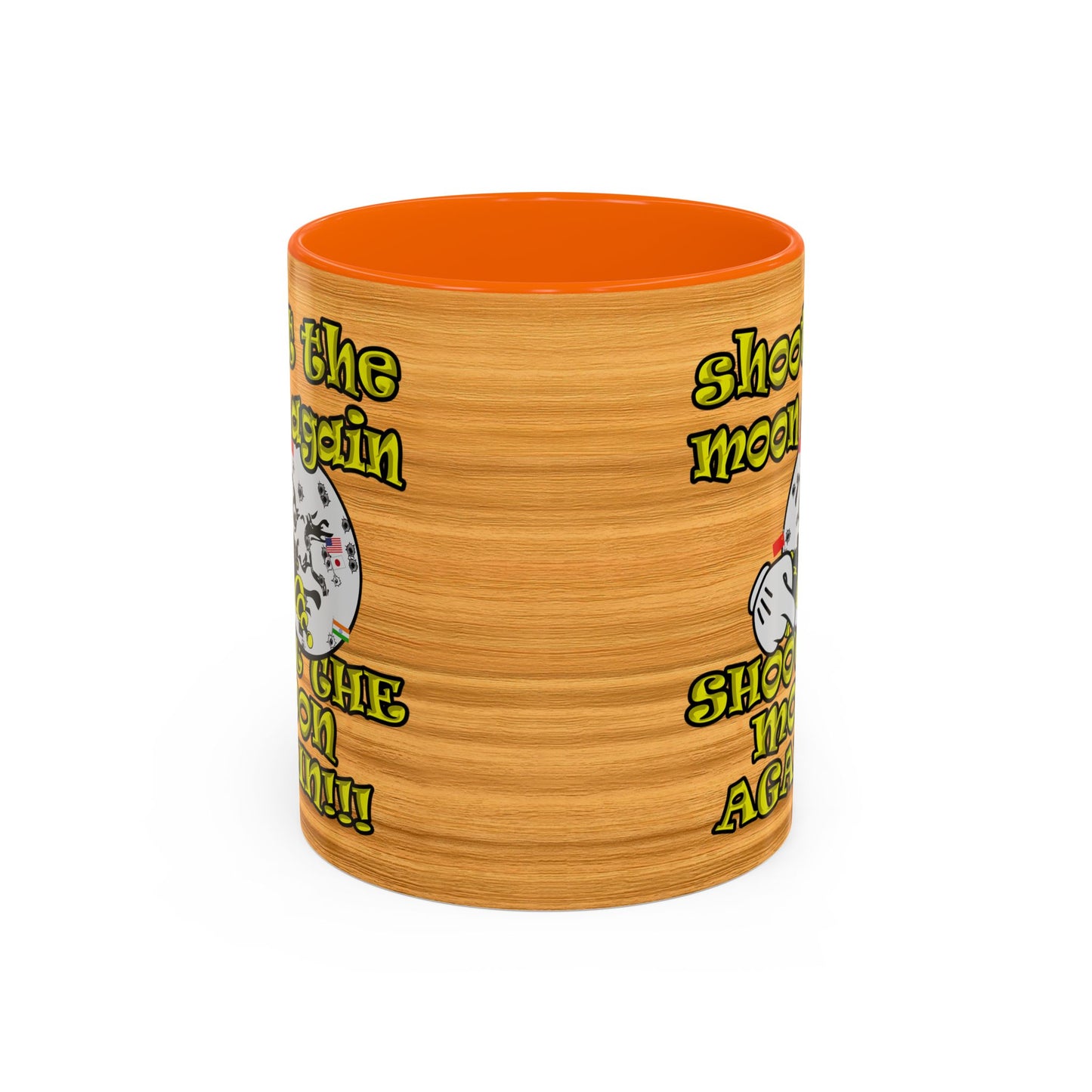 shoot the moon again - Accent Mug (butterscotch wood finish)