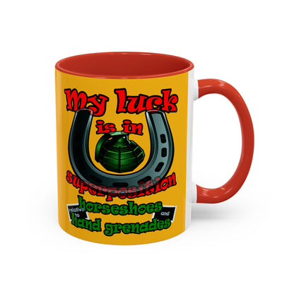 my luck - Accent Mug (yellow)