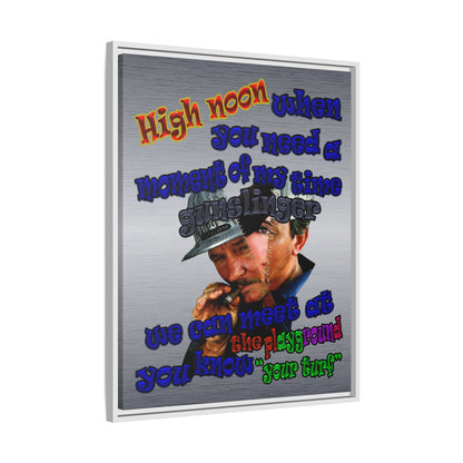 high noon - framed canvas art (brushed nickel)