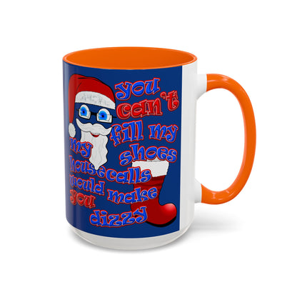 santa's shoes - Accent Mug (dark blue)