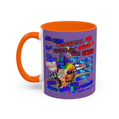 drop the beat - Accent Mug (light purple)