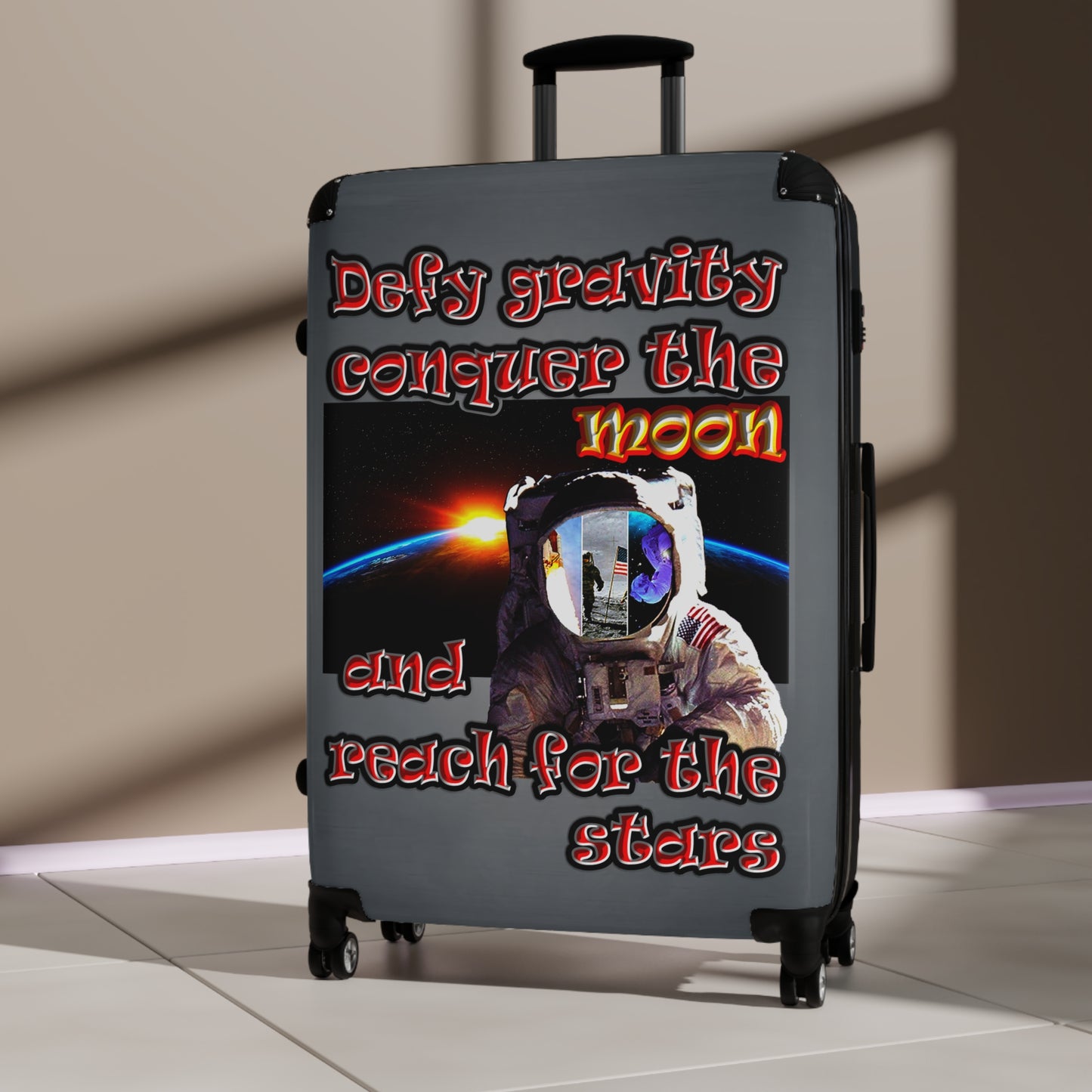 defy conquer reach - Suitcase (grey-light grey)