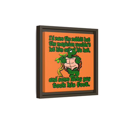 turtle race - framed canvas art (crusta)