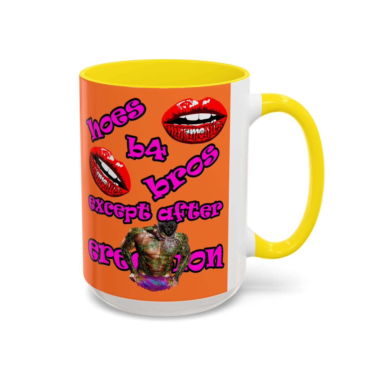 hoes b4 bros - Accent Mug (crusta)