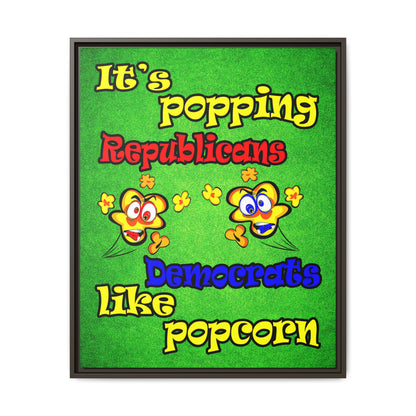 popping like popcorn - framed canvas art (green turf)