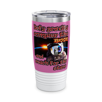 defy conquer reach - Ringneck Tumbler, 20oz (light pink)