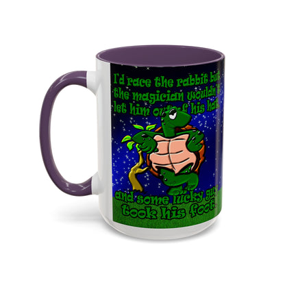 turtle race - Accent Mug ('snoops' background)