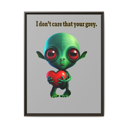 I don't care that your grey - framed canvas art (light grey)