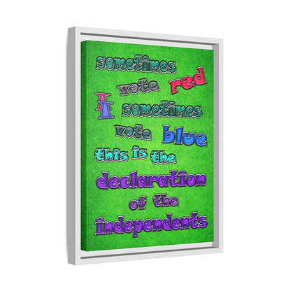 declaration of the independents - framed canvas art (green turf)