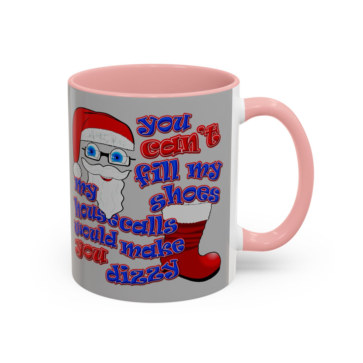 santa's shoes - Accent Mug (light grey)