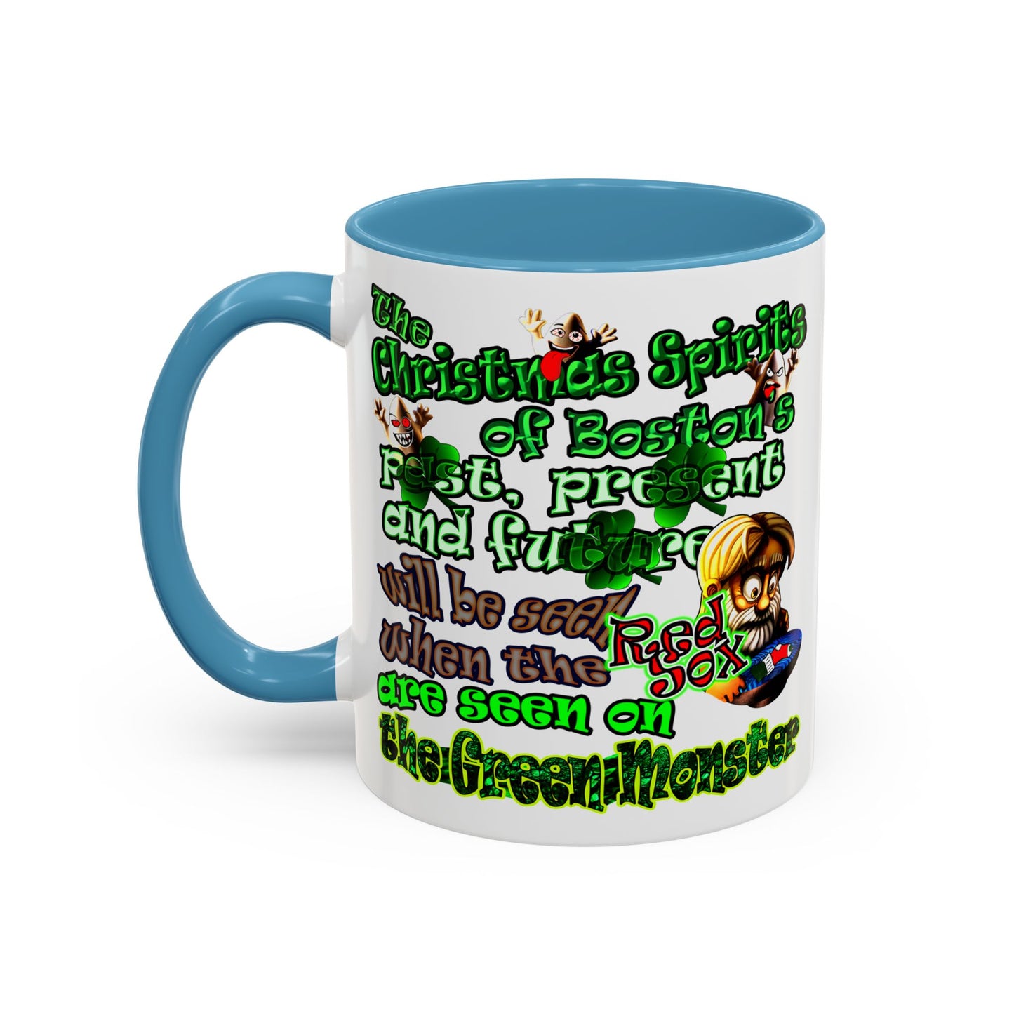 christmas spirits of boston - Accent Mug (white)