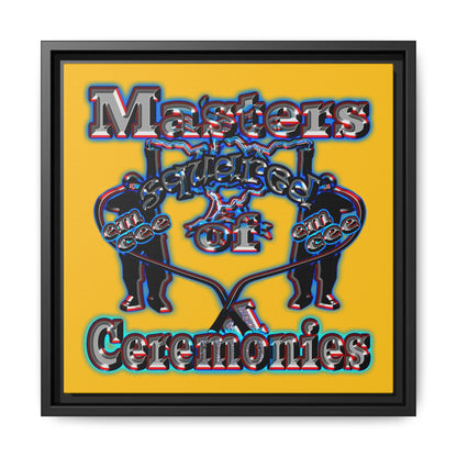 em cee squared - framed canvas art (yellow)