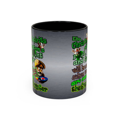 christmas spirits of boston - Accent Mug (brushed nickel)
