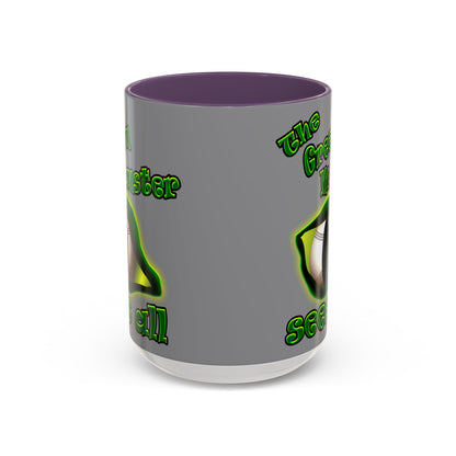 green monster - Accent Mug (grey)