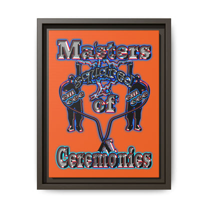 em cee squared - framed canvas art (orange)