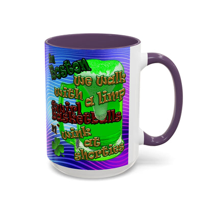celtics logo - Accent Mug (purple wave)