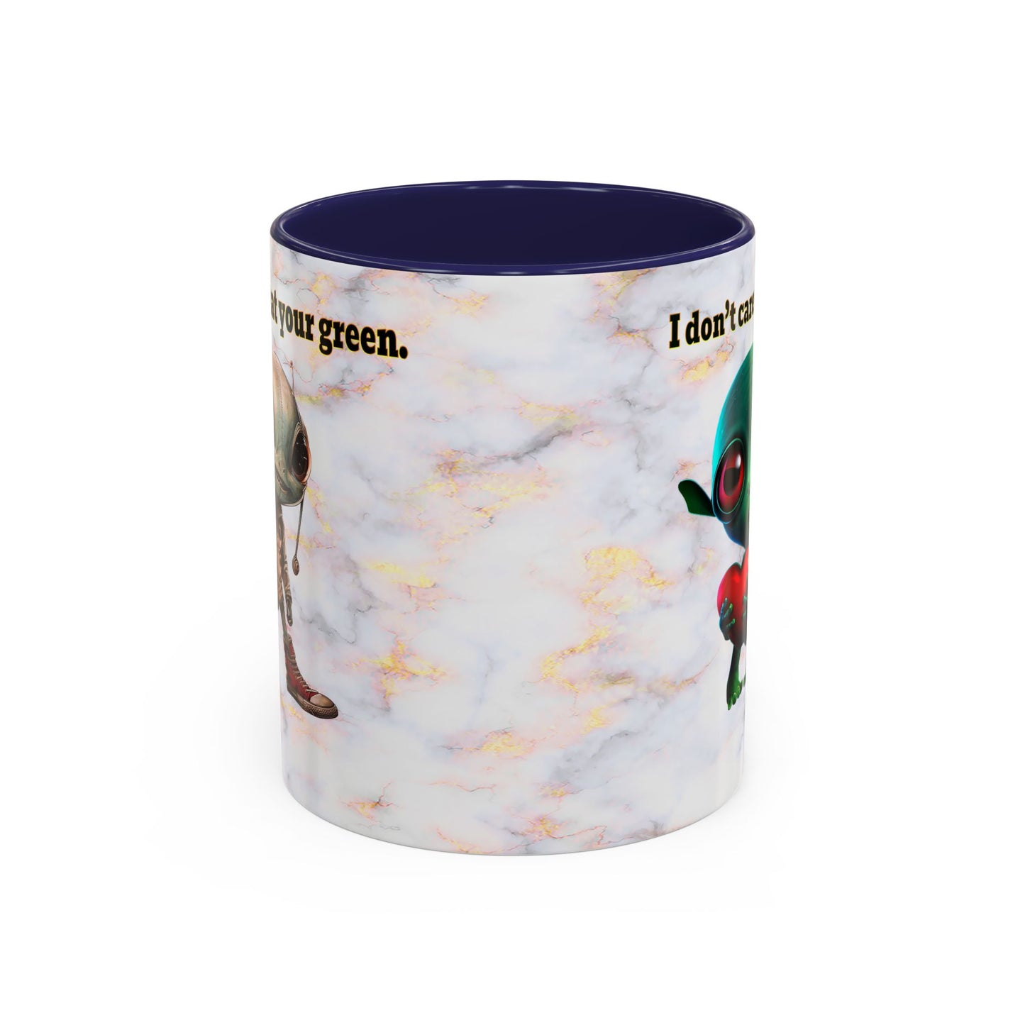 I don't care that your grey - Accent Mug (white marble)