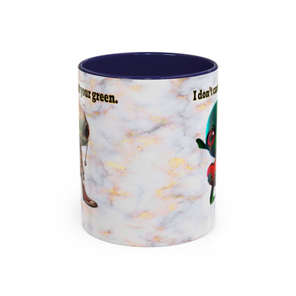I don't care that your grey - Accent Mug (white marble)