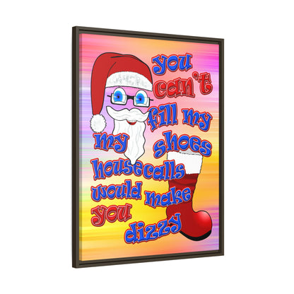 santa's shoes - framed canvas art (color blur)