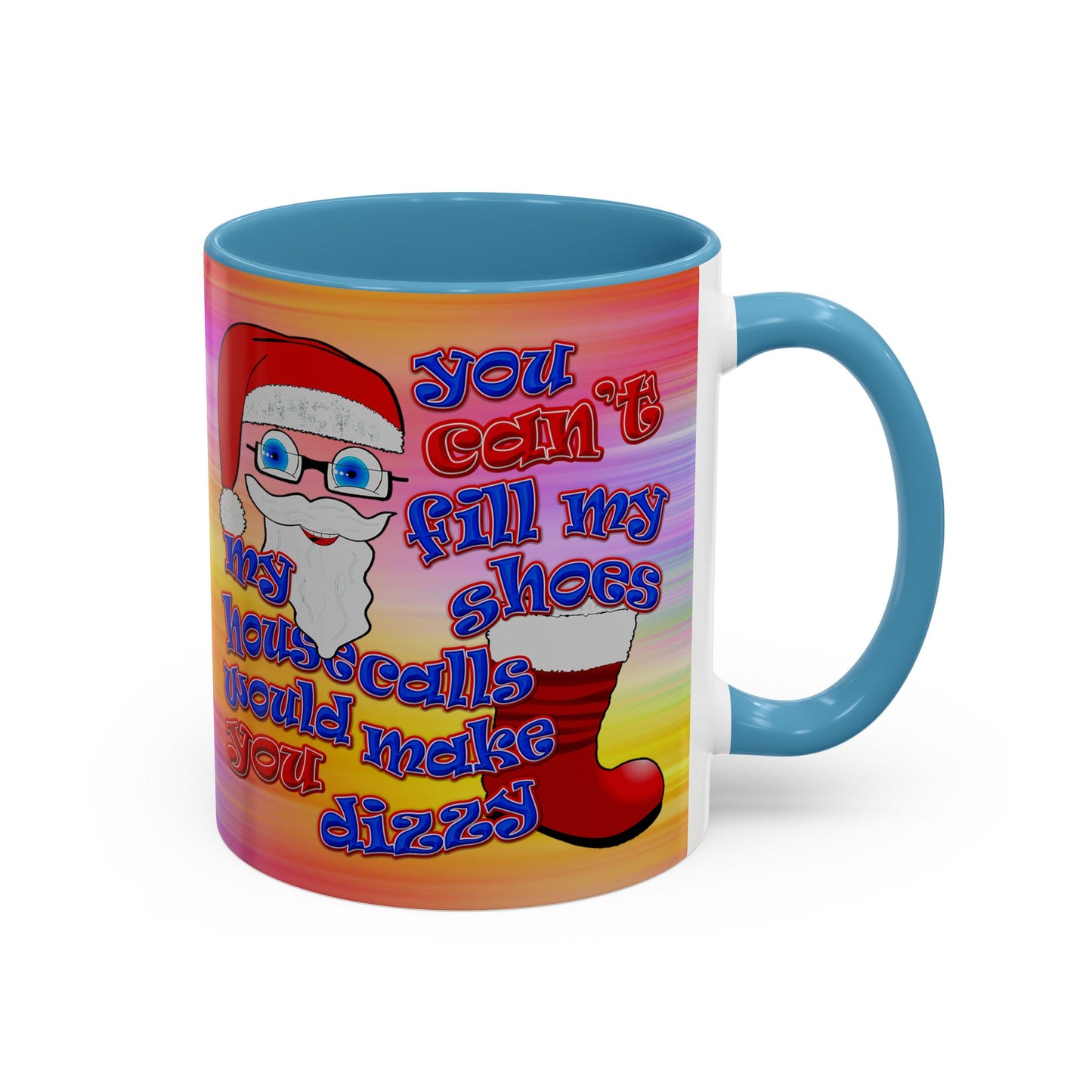 santa's shoes - Accent Mug (color blur)