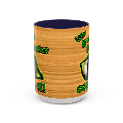 green monster - Accent Mug (butterscotch wood finish)