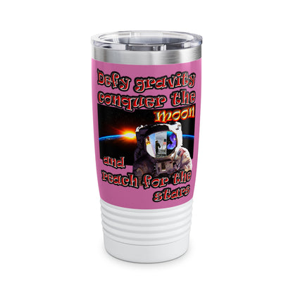 defy conquer reach - Ringneck Tumbler, 20oz (light pink)