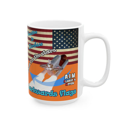 shoot for the stars - White Mug (crusta)