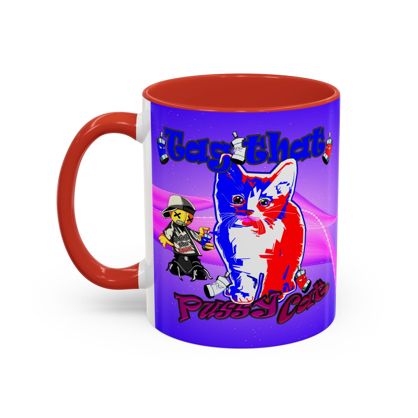 tag that - Accent Mug (purple-pink wave)