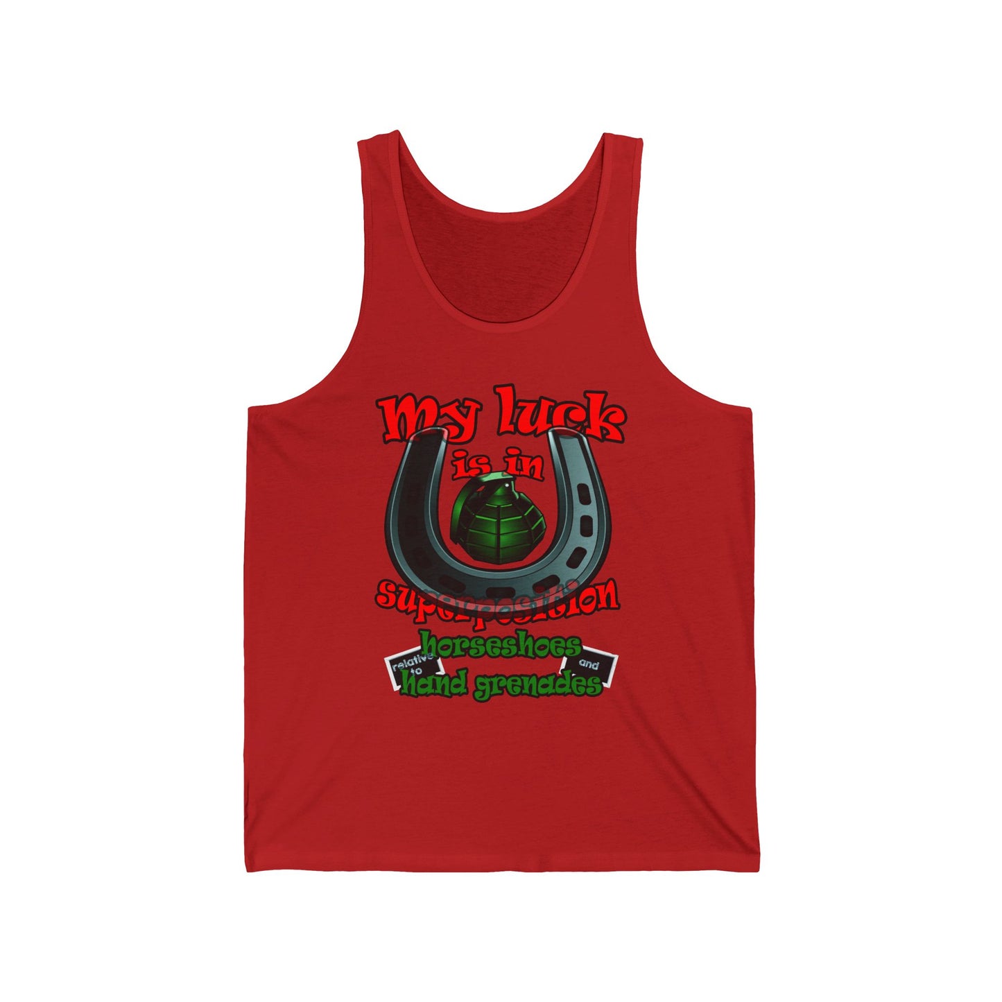 my luck - Unisex Jersey Tank
