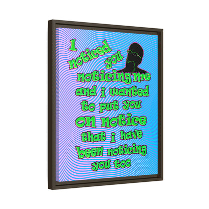 noticed you noticing - framed canvas art (light blue-purple wave)