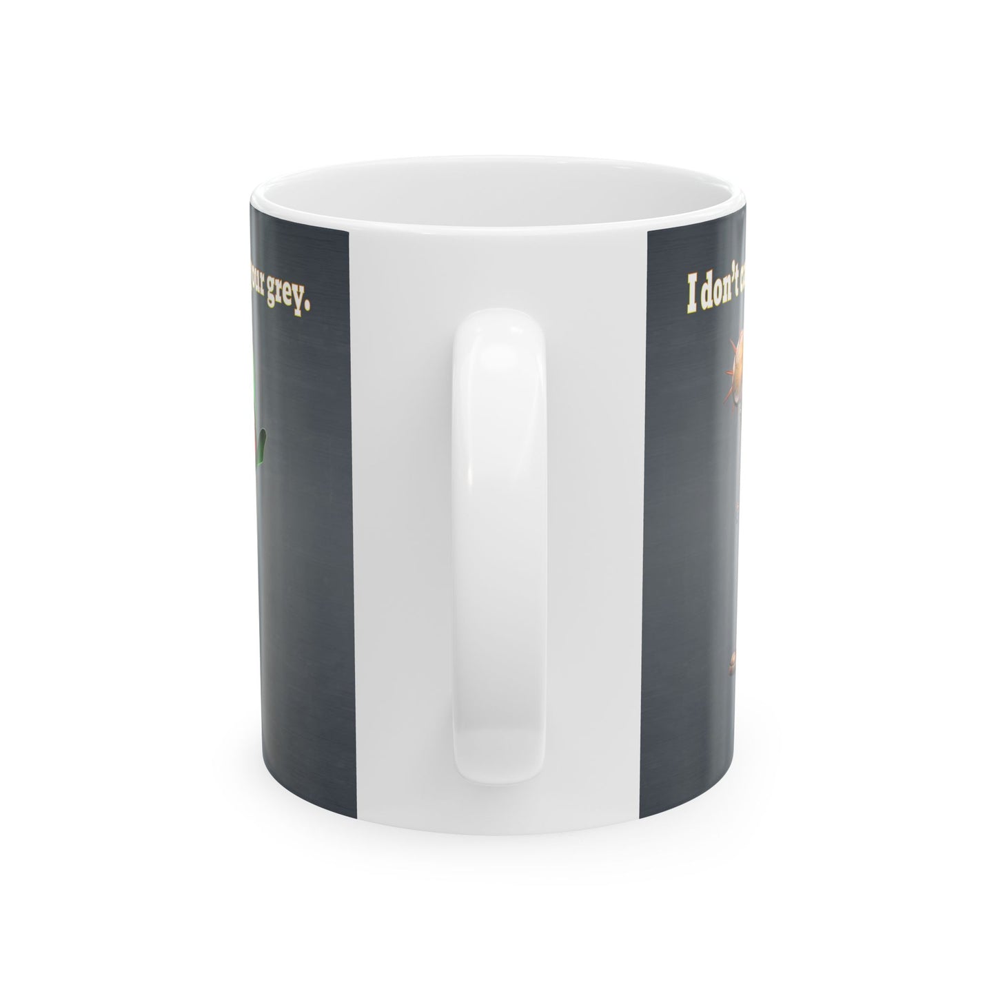 I don't care that your grey - White Mug (grey-light grey)