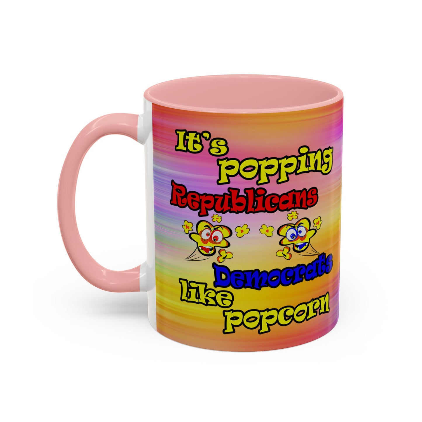 popping like popcorn - Accent Mug (color blur)